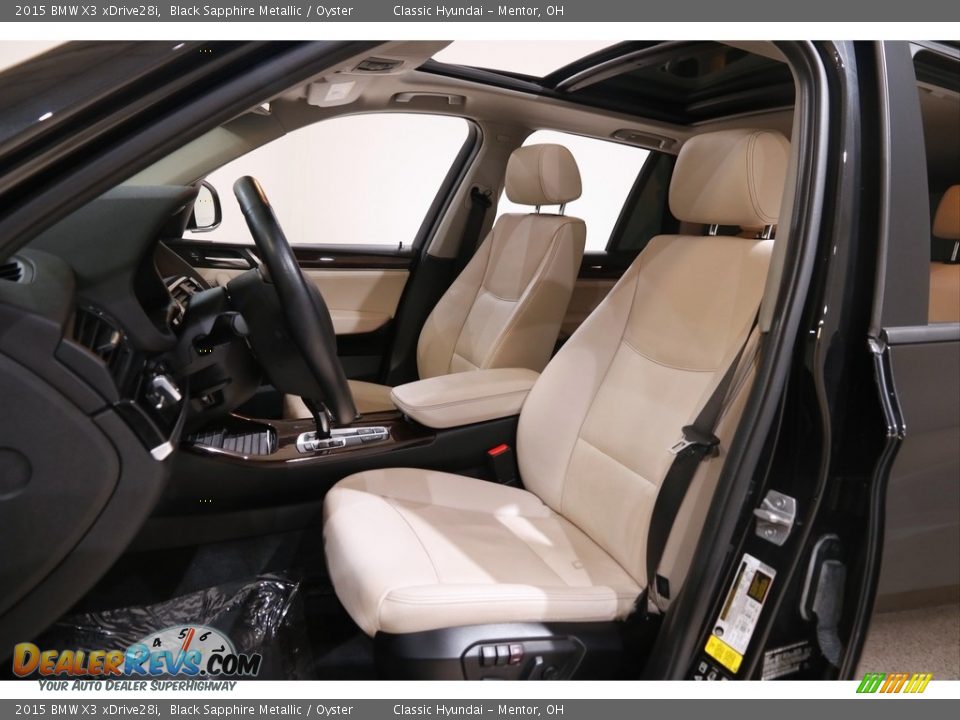 2015 BMW X3 xDrive28i Black Sapphire Metallic / Oyster Photo #5