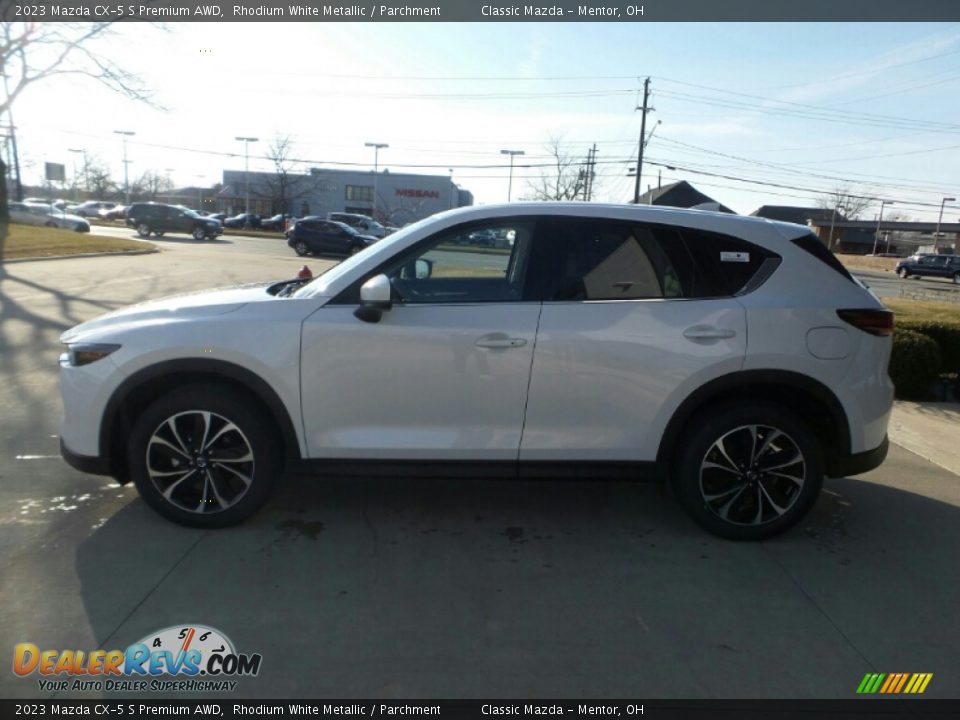 2023 Mazda CX-5 S Premium AWD Rhodium White Metallic / Parchment Photo #6