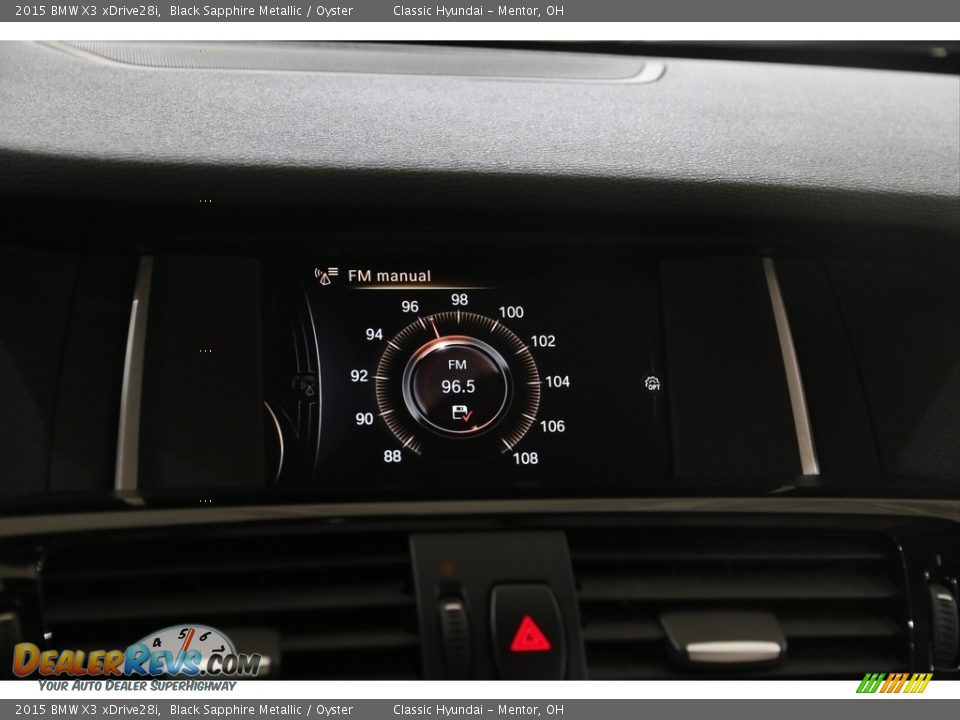 2015 BMW X3 xDrive28i Black Sapphire Metallic / Oyster Photo #10