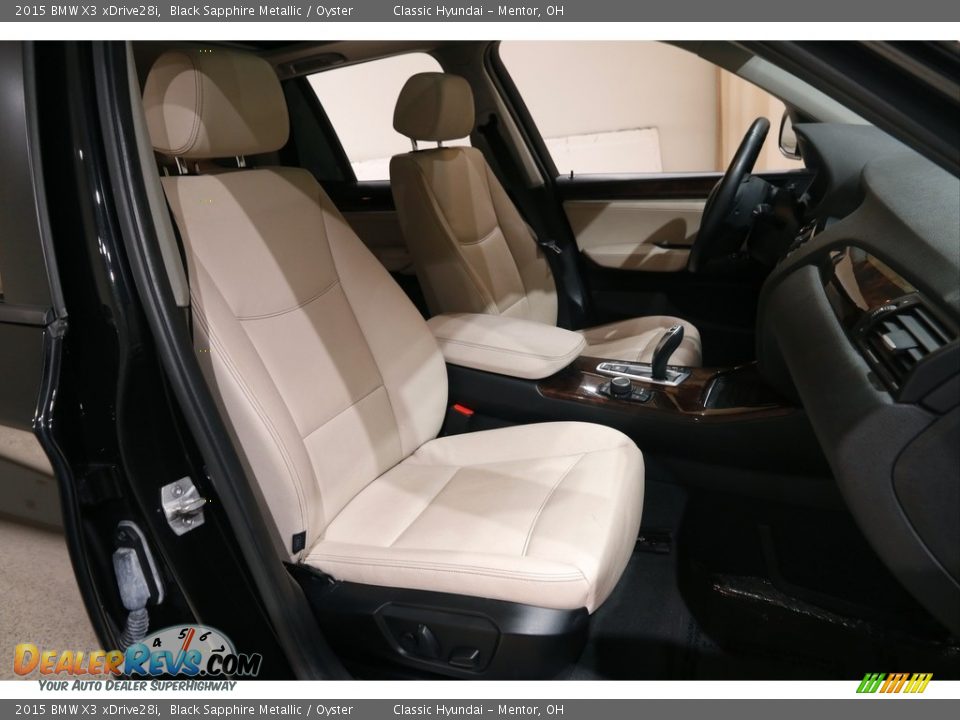 2015 BMW X3 xDrive28i Black Sapphire Metallic / Oyster Photo #17