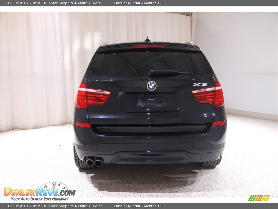 2015 BMW X3 xDrive28i Black Sapphire Metallic / Oyster Photo #20