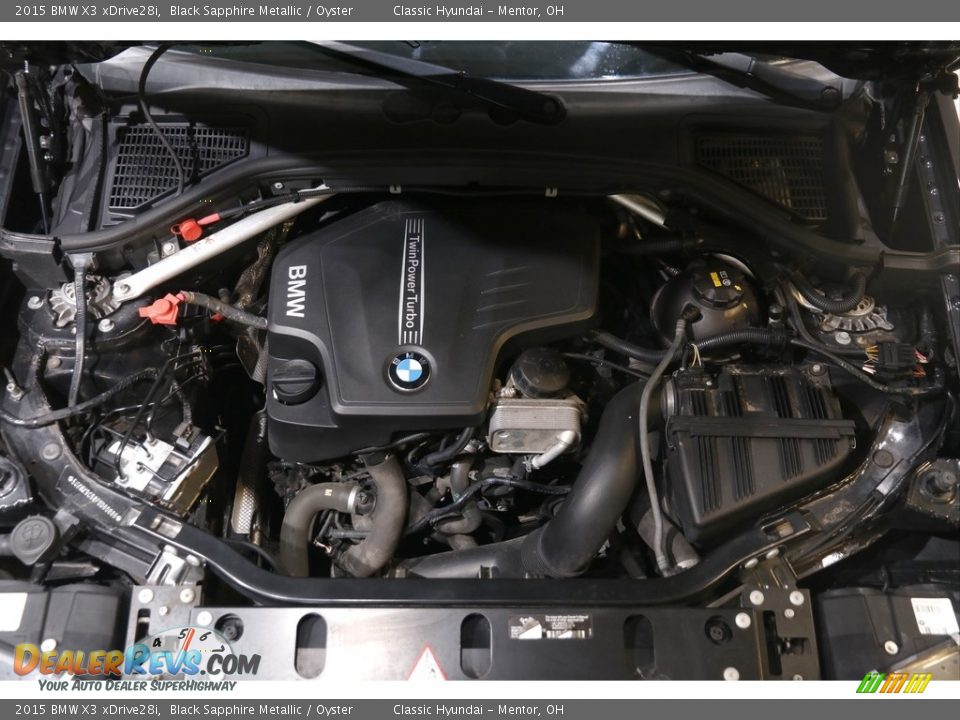 2015 BMW X3 xDrive28i Black Sapphire Metallic / Oyster Photo #21