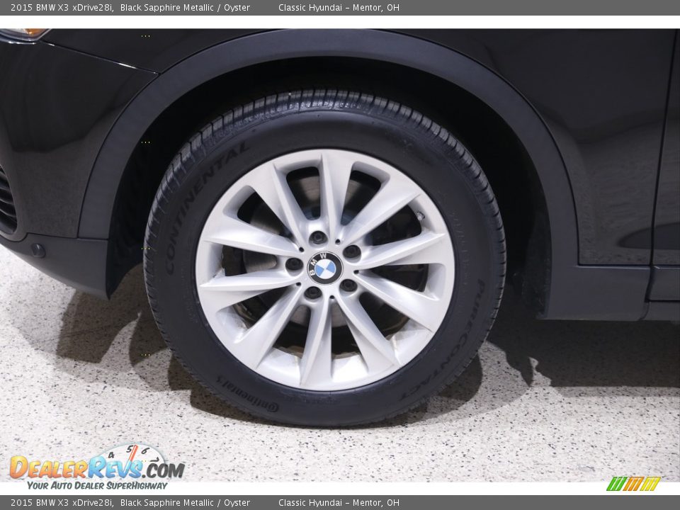2015 BMW X3 xDrive28i Black Sapphire Metallic / Oyster Photo #22
