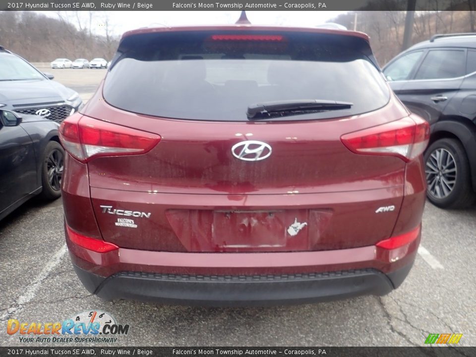 2017 Hyundai Tucson SE AWD Ruby Wine / Beige Photo #3