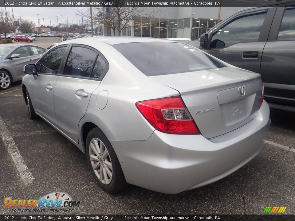 2012 Honda Civic EX Sedan Alabaster Silver Metallic / Gray Photo #2