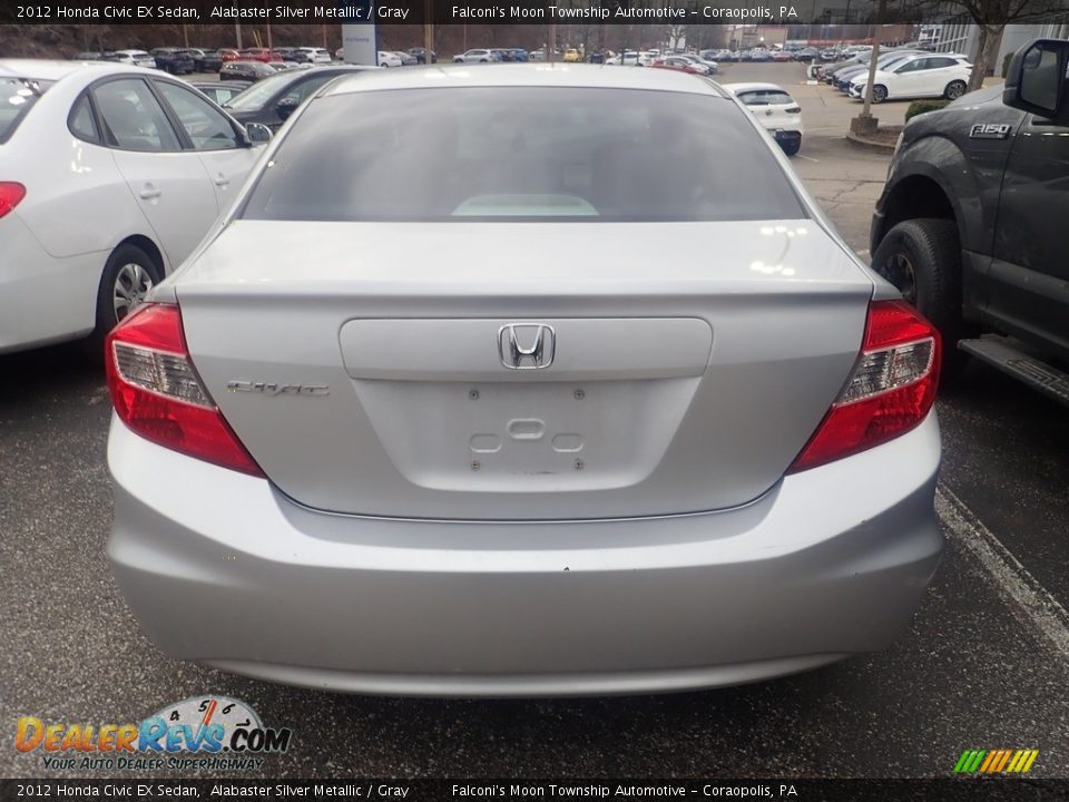 2012 Honda Civic EX Sedan Alabaster Silver Metallic / Gray Photo #3