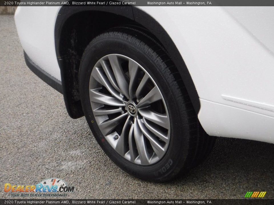 2020 Toyota Highlander Platinum AWD Blizzard White Pearl / Glazed Caramel Photo #13