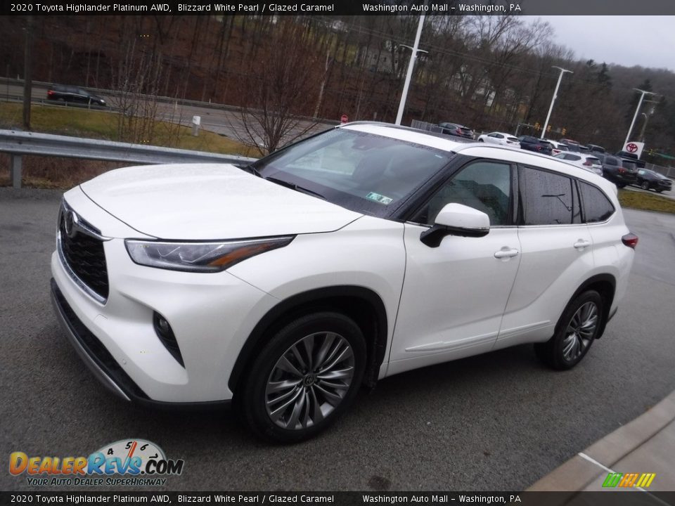 2020 Toyota Highlander Platinum AWD Blizzard White Pearl / Glazed Caramel Photo #15