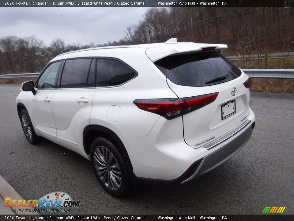 2020 Toyota Highlander Platinum AWD Blizzard White Pearl / Glazed Caramel Photo #16