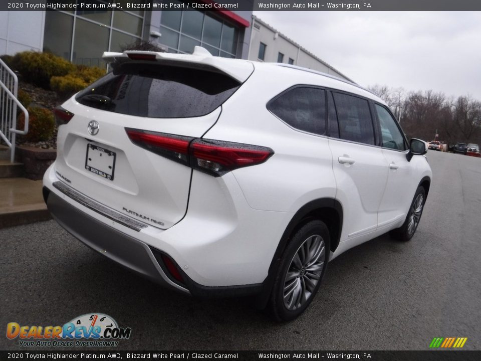 2020 Toyota Highlander Platinum AWD Blizzard White Pearl / Glazed Caramel Photo #18