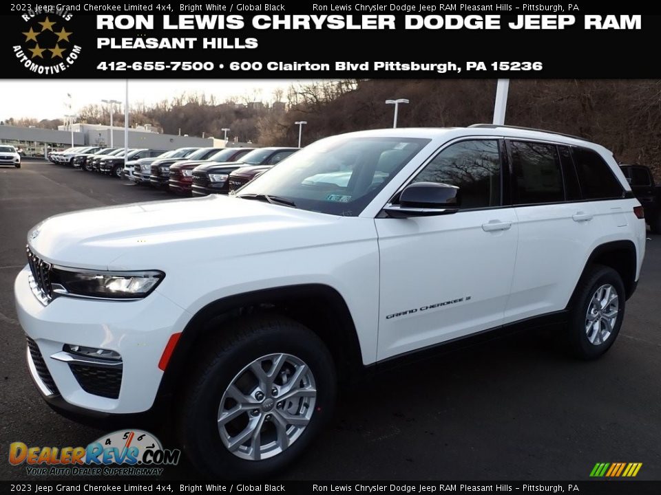 2023 Jeep Grand Cherokee Limited 4x4 Bright White / Global Black Photo #1