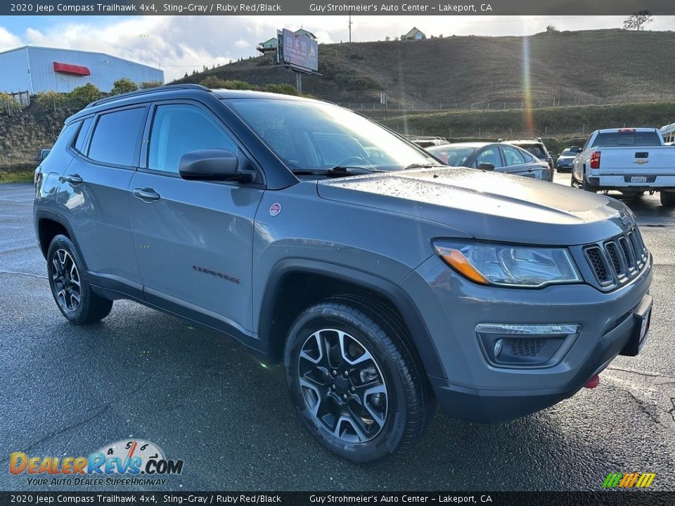 2020 Jeep Compass Trailhawk 4x4 Sting-Gray / Ruby Red/Black Photo #1