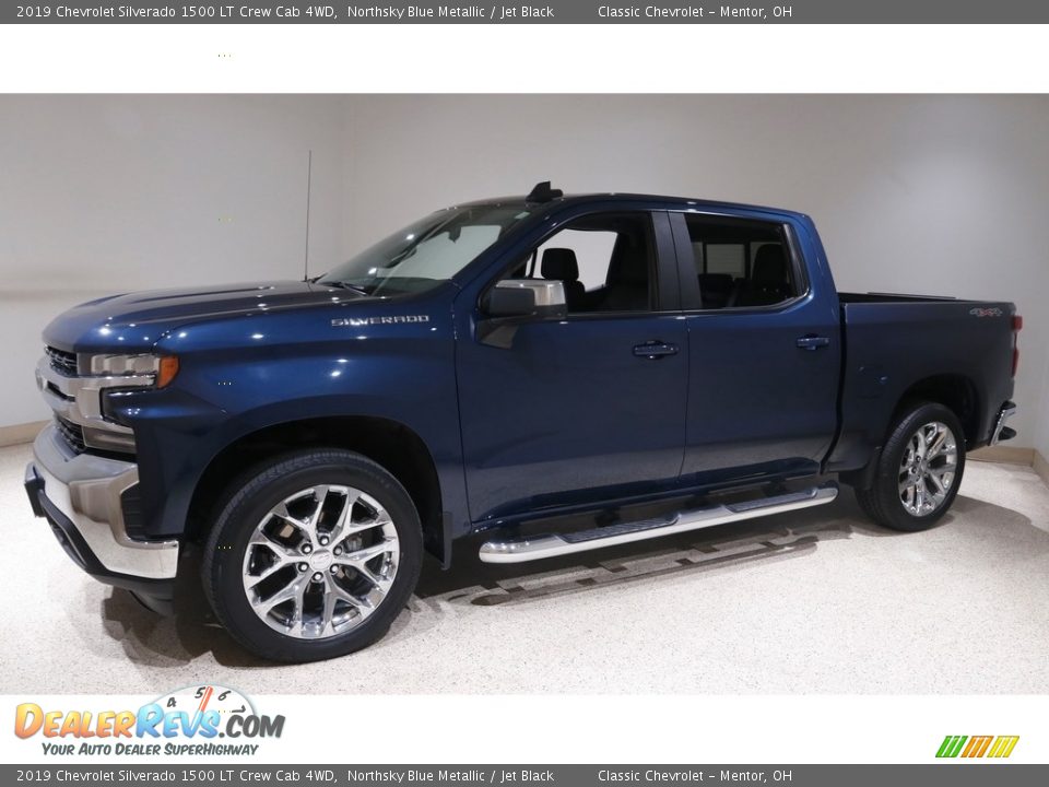 2019 Chevrolet Silverado 1500 LT Crew Cab 4WD Northsky Blue Metallic / Jet Black Photo #3