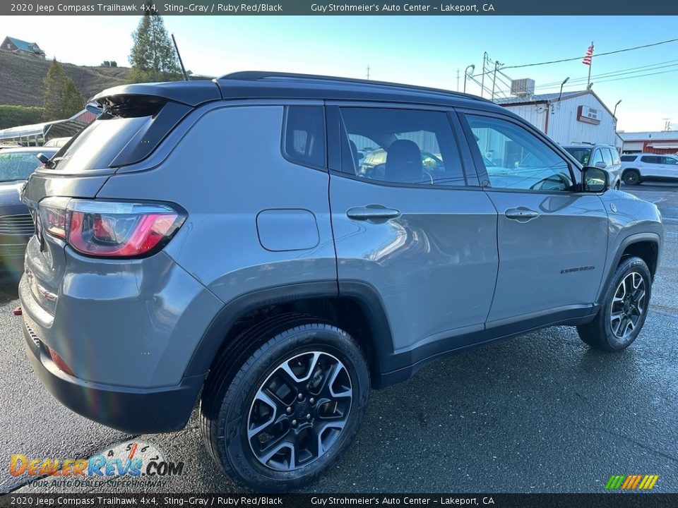 2020 Jeep Compass Trailhawk 4x4 Sting-Gray / Ruby Red/Black Photo #6