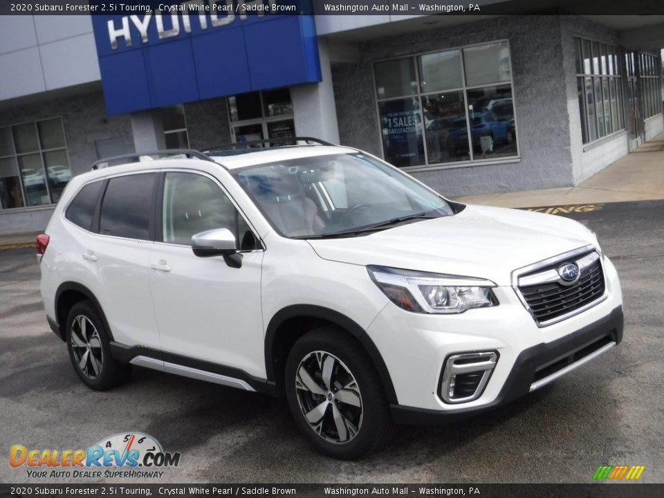 2020 Subaru Forester 2.5i Touring Crystal White Pearl / Saddle Brown Photo #1