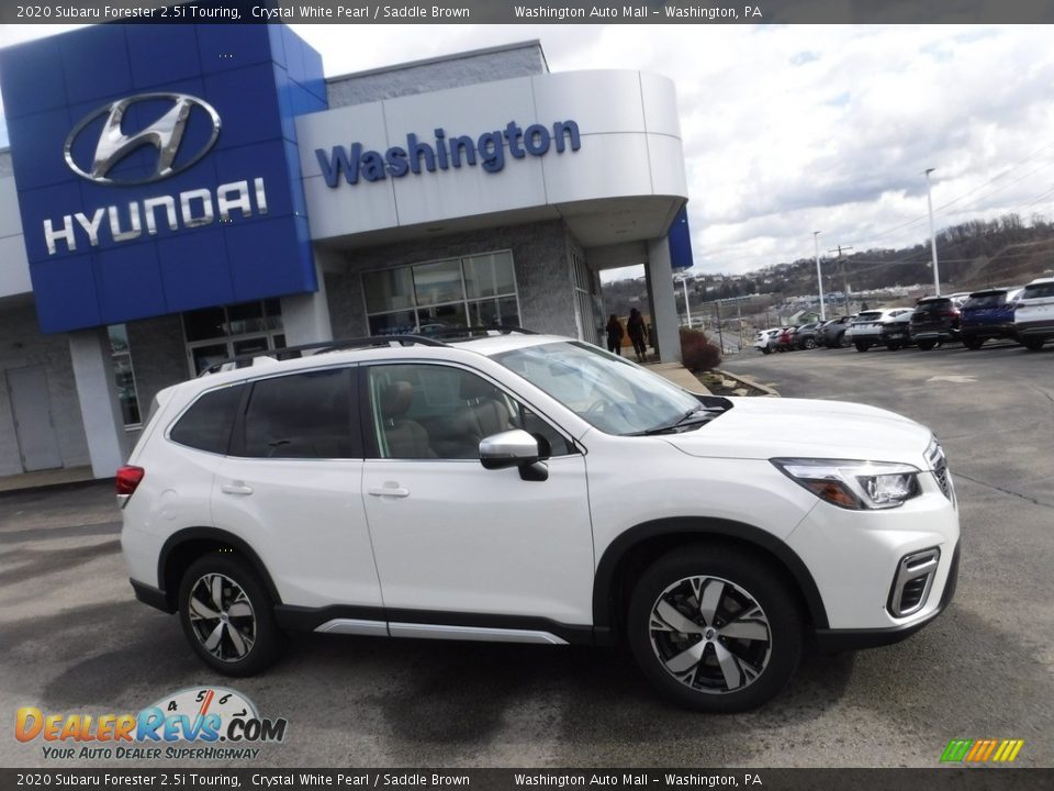 2020 Subaru Forester 2.5i Touring Crystal White Pearl / Saddle Brown Photo #2