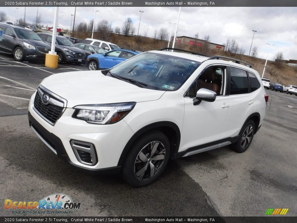 2020 Subaru Forester 2.5i Touring Crystal White Pearl / Saddle Brown Photo #6