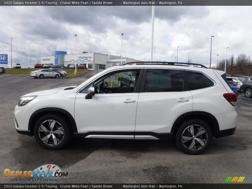 2020 Subaru Forester 2.5i Touring Crystal White Pearl / Saddle Brown Photo #7