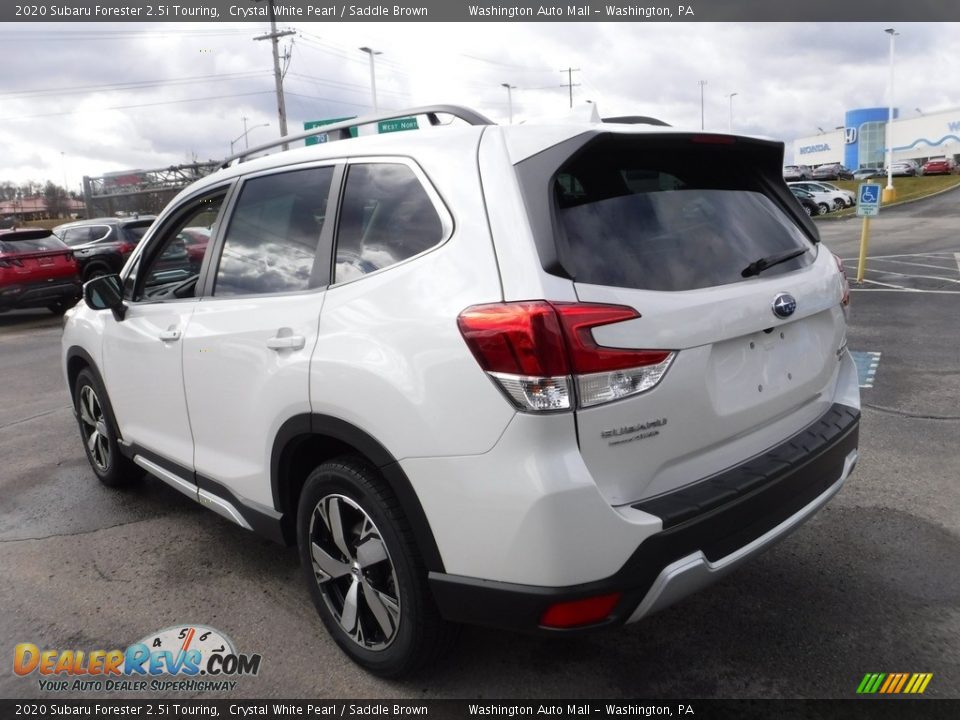 2020 Subaru Forester 2.5i Touring Crystal White Pearl / Saddle Brown Photo #8