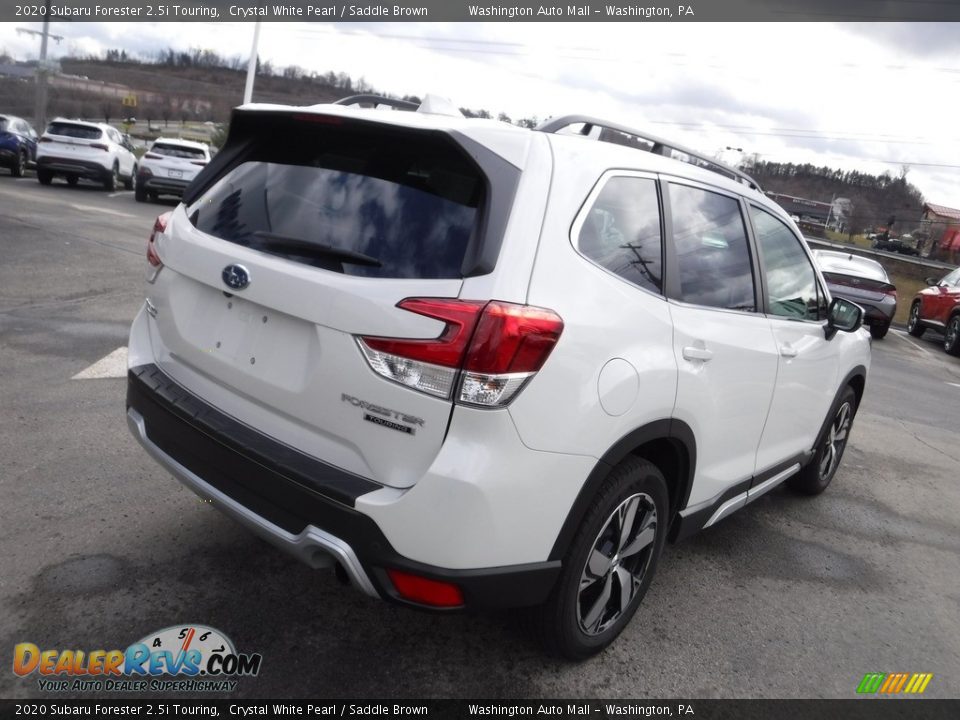 2020 Subaru Forester 2.5i Touring Crystal White Pearl / Saddle Brown Photo #11