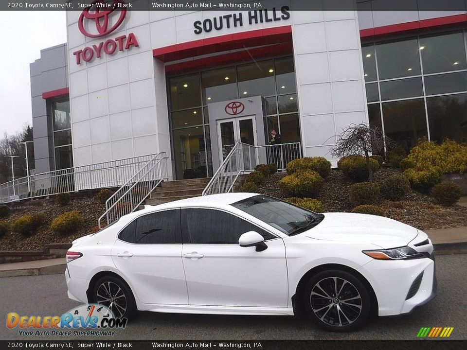 2020 Toyota Camry SE Super White / Black Photo #2