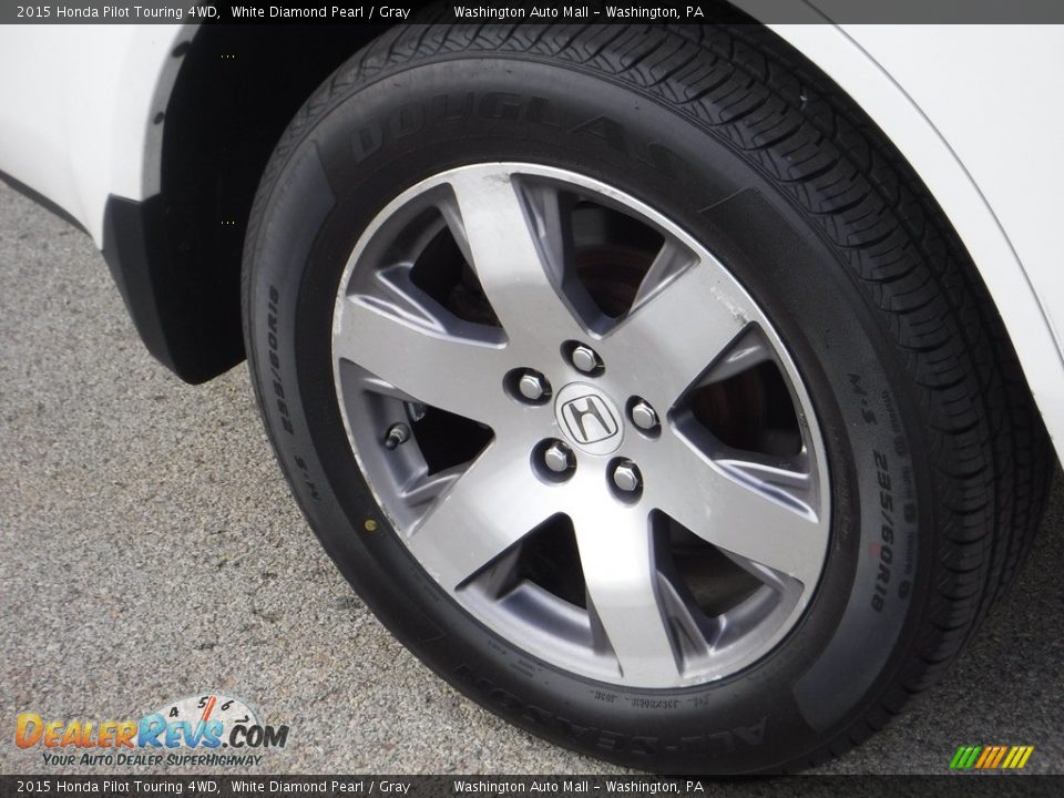 2015 Honda Pilot Touring 4WD White Diamond Pearl / Gray Photo #3