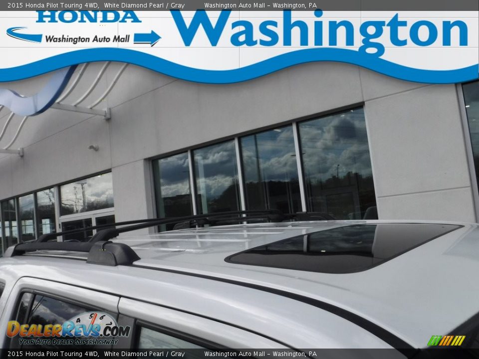 2015 Honda Pilot Touring 4WD White Diamond Pearl / Gray Photo #4