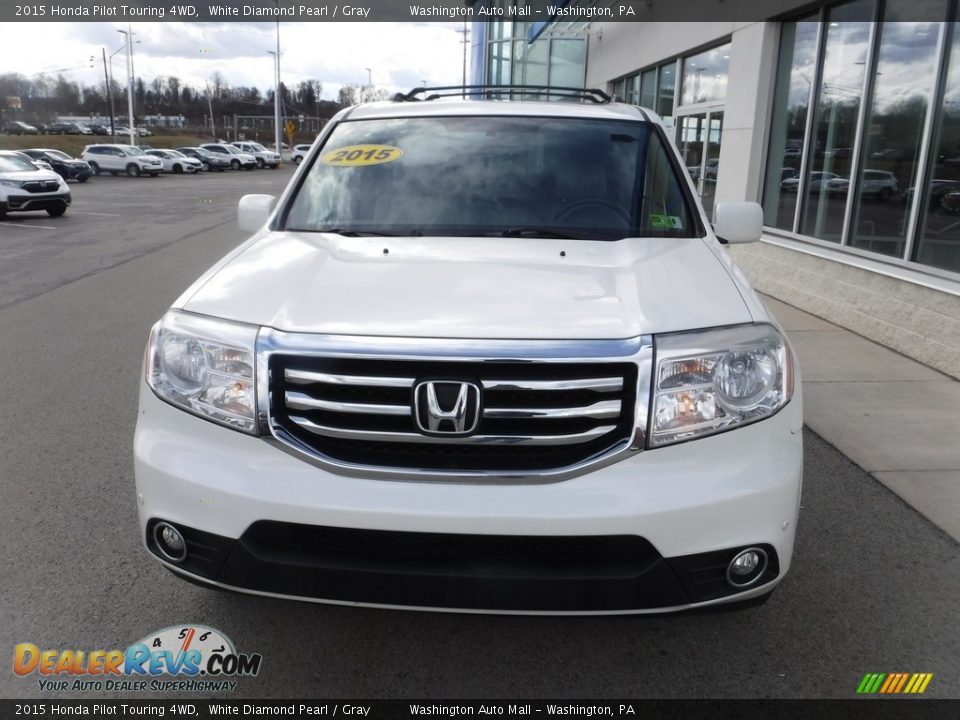 2015 Honda Pilot Touring 4WD White Diamond Pearl / Gray Photo #5