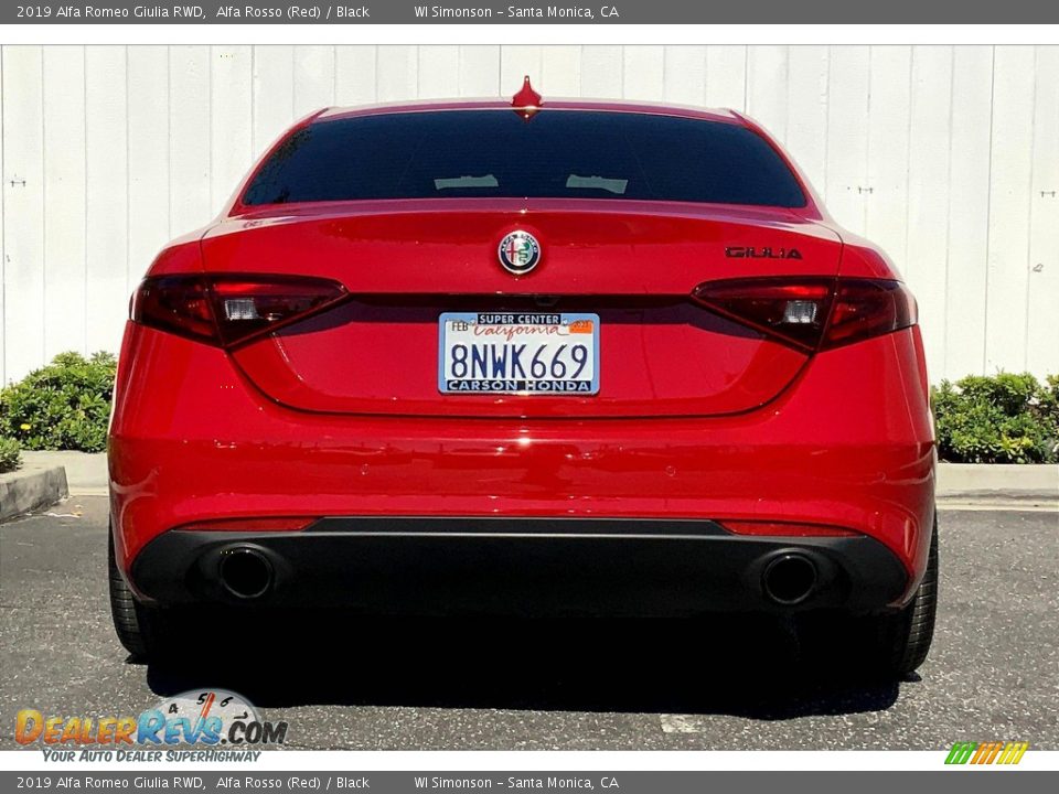 2019 Alfa Romeo Giulia RWD Alfa Rosso (Red) / Black Photo #5