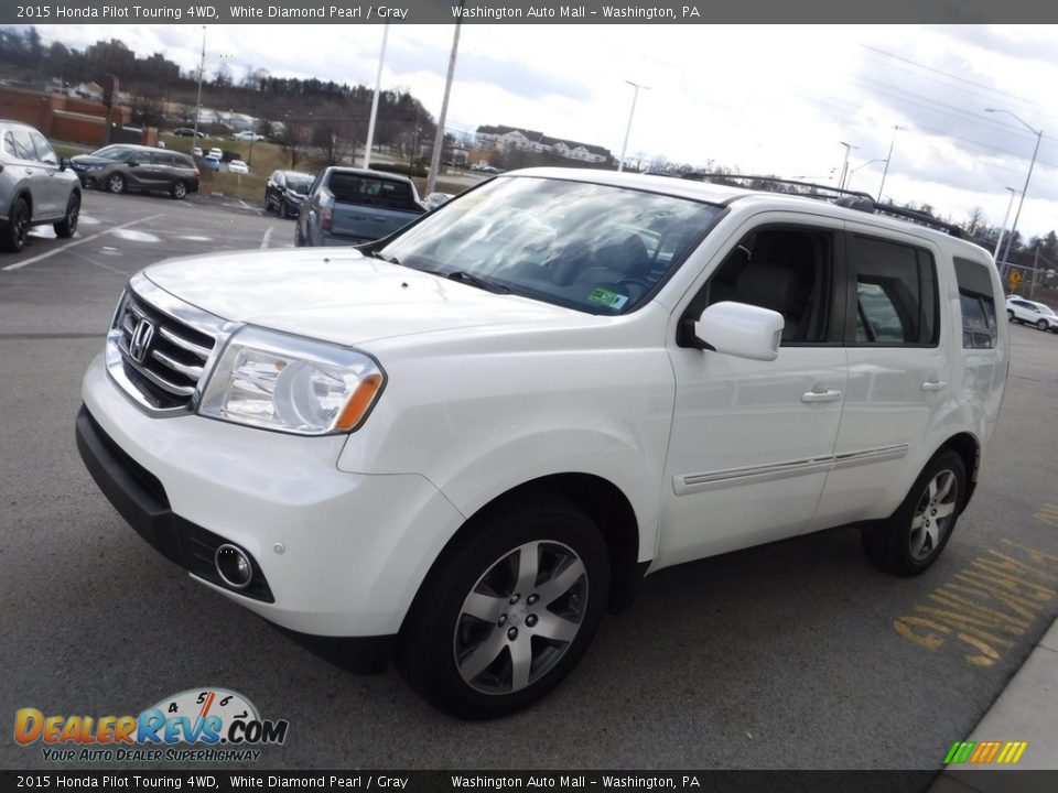 2015 Honda Pilot Touring 4WD White Diamond Pearl / Gray Photo #6