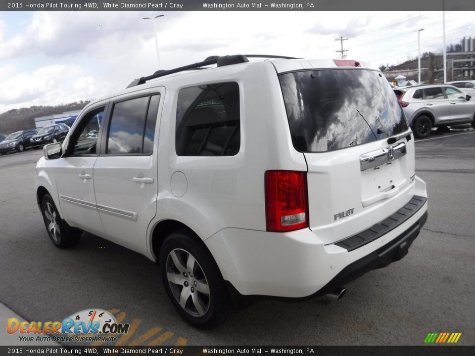 2015 Honda Pilot Touring 4WD White Diamond Pearl / Gray Photo #7