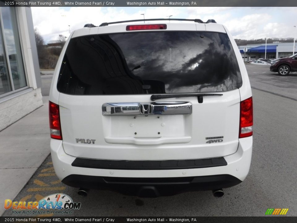 2015 Honda Pilot Touring 4WD White Diamond Pearl / Gray Photo #8