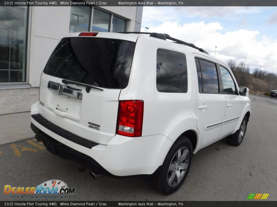 2015 Honda Pilot Touring 4WD White Diamond Pearl / Gray Photo #9