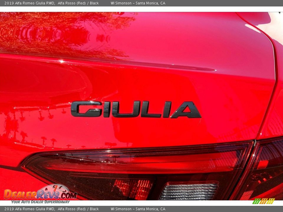 2019 Alfa Romeo Giulia RWD Alfa Rosso (Red) / Black Photo #9