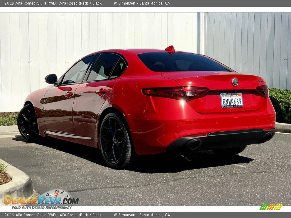 2019 Alfa Romeo Giulia RWD Alfa Rosso (Red) / Black Photo #12