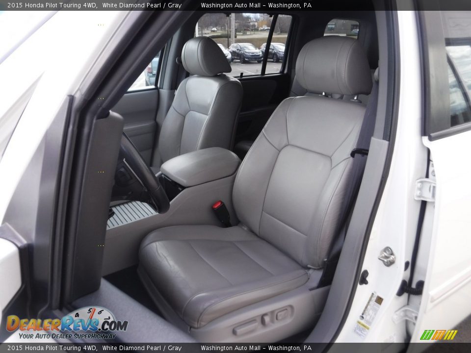 2015 Honda Pilot Touring 4WD White Diamond Pearl / Gray Photo #15