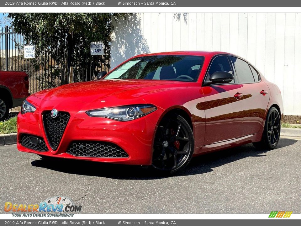 2019 Alfa Romeo Giulia RWD Alfa Rosso (Red) / Black Photo #14