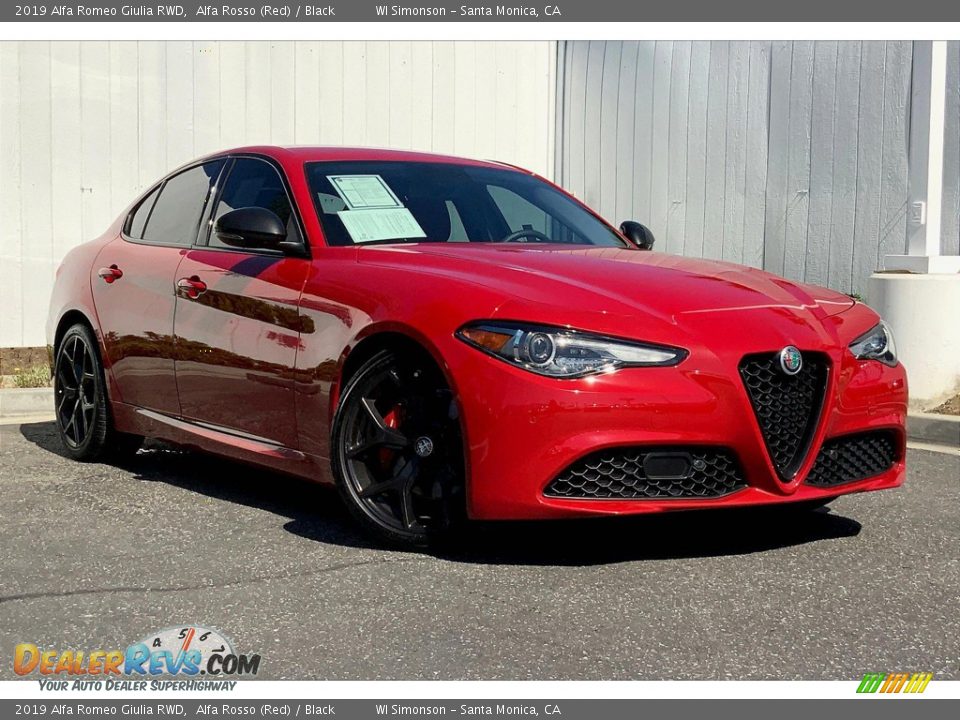 2019 Alfa Romeo Giulia RWD Alfa Rosso (Red) / Black Photo #35