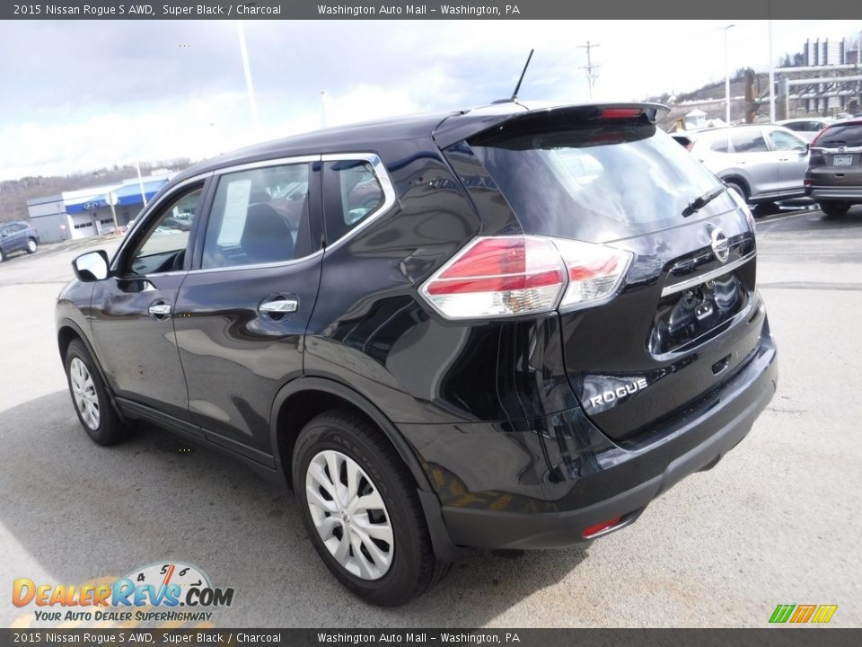 2015 Nissan Rogue S AWD Super Black / Charcoal Photo #7