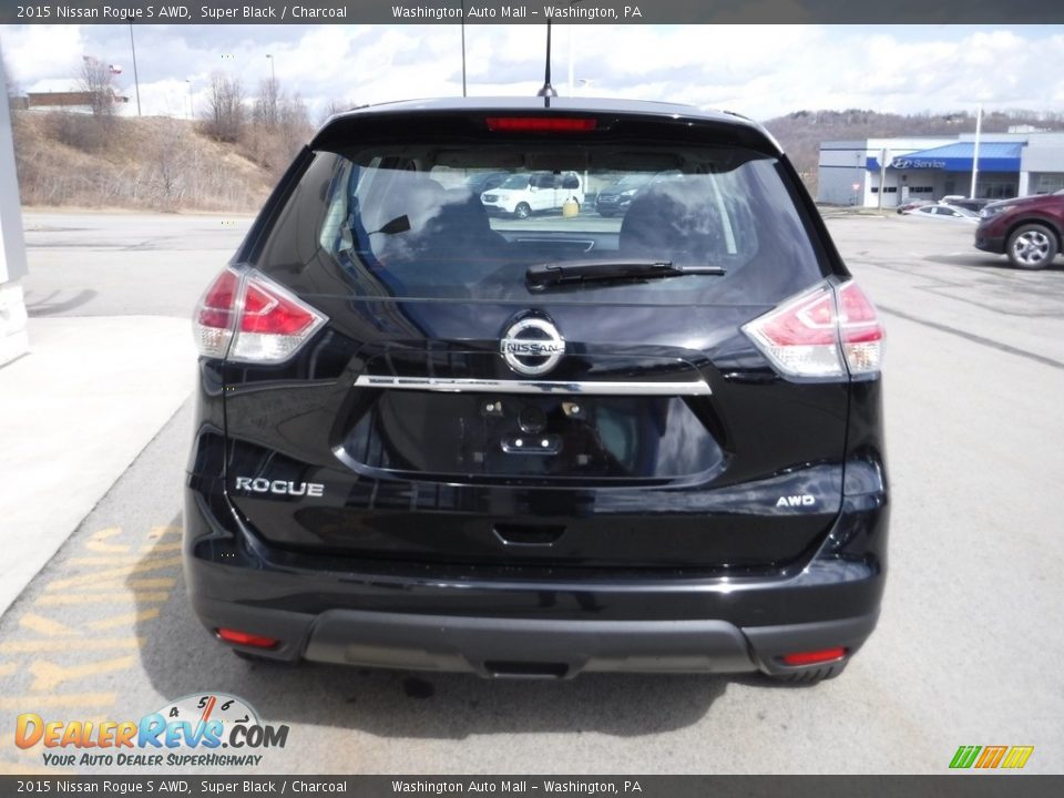 2015 Nissan Rogue S AWD Super Black / Charcoal Photo #8