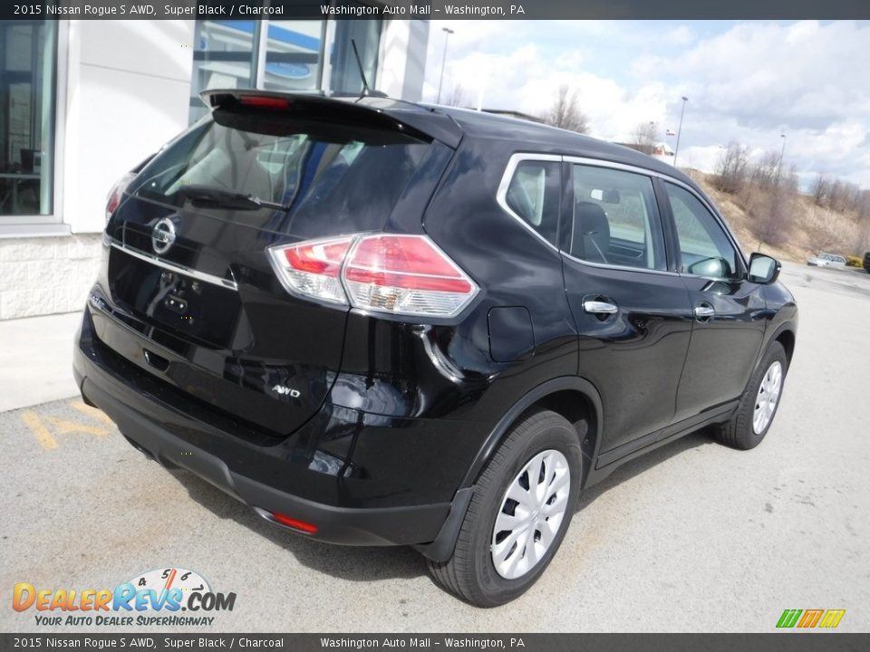 2015 Nissan Rogue S AWD Super Black / Charcoal Photo #9