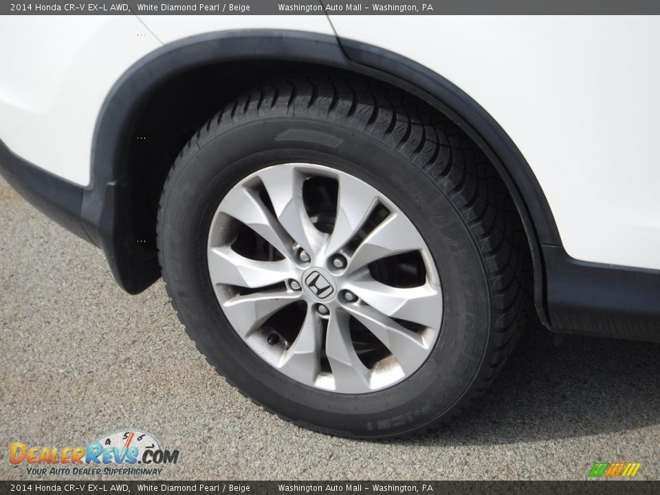 2014 Honda CR-V EX-L AWD White Diamond Pearl / Beige Photo #4