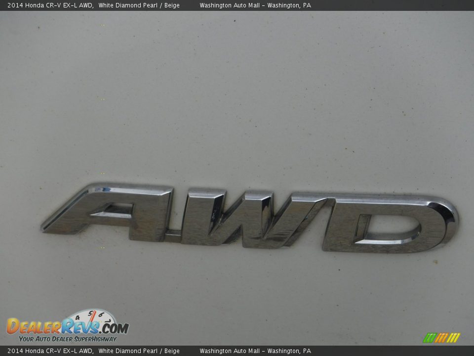 2014 Honda CR-V EX-L AWD White Diamond Pearl / Beige Photo #10