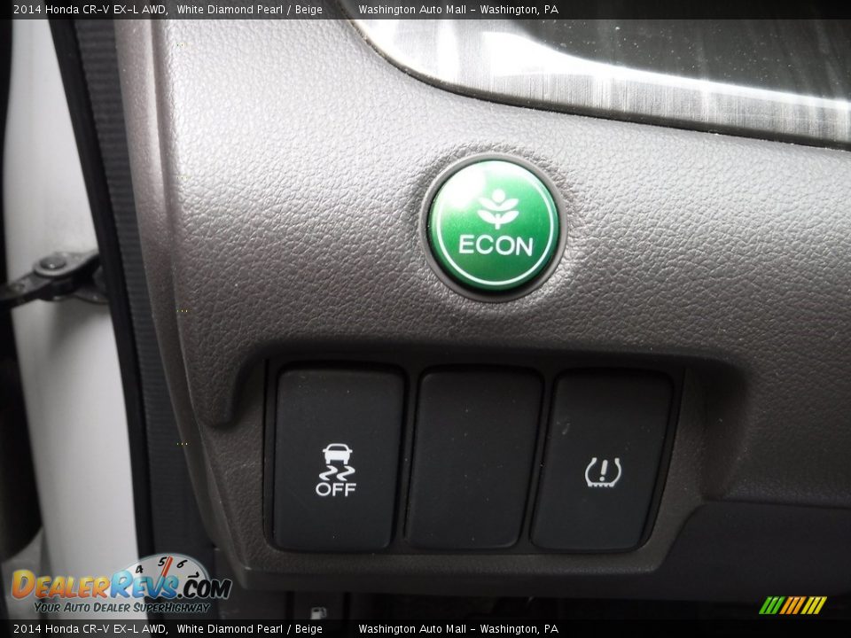 2014 Honda CR-V EX-L AWD White Diamond Pearl / Beige Photo #13