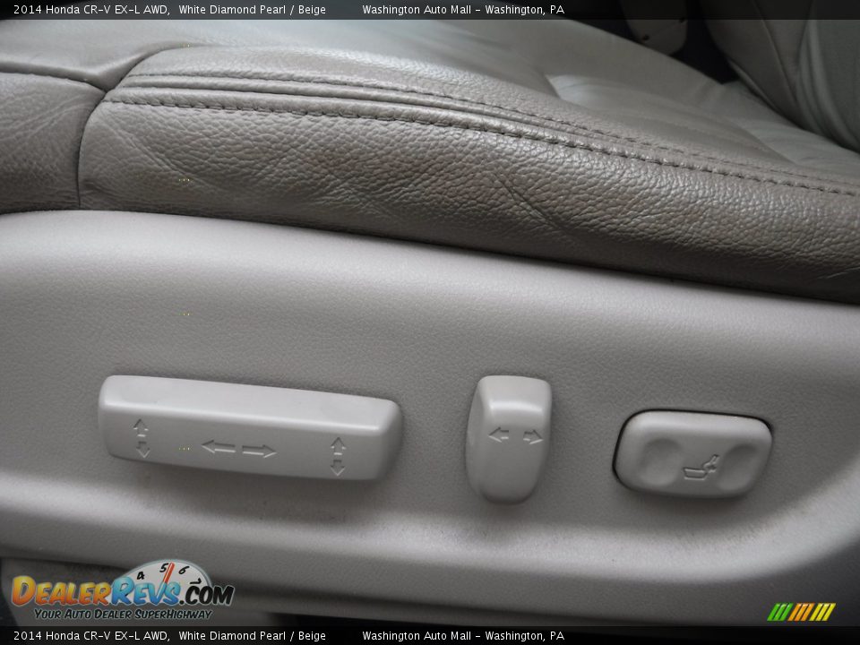 2014 Honda CR-V EX-L AWD White Diamond Pearl / Beige Photo #15