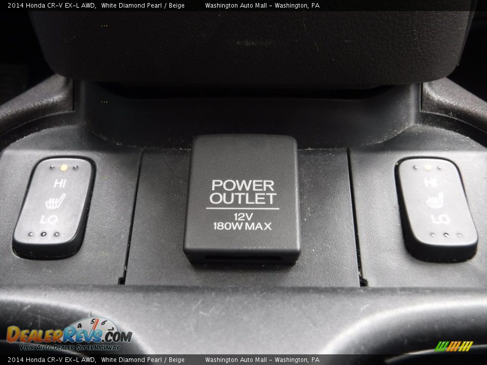 2014 Honda CR-V EX-L AWD White Diamond Pearl / Beige Photo #17