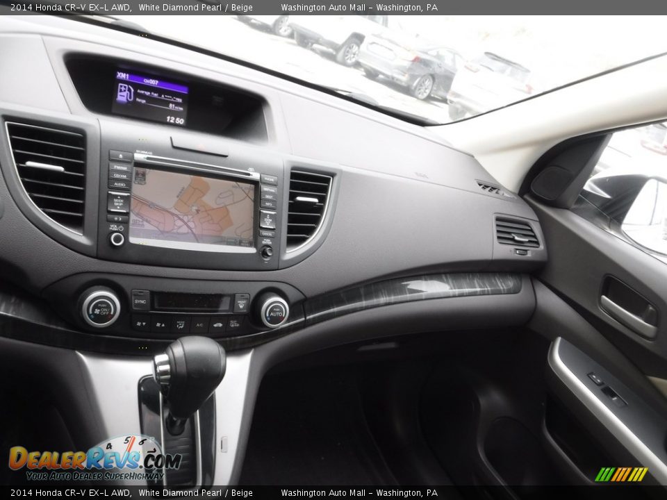 2014 Honda CR-V EX-L AWD White Diamond Pearl / Beige Photo #18