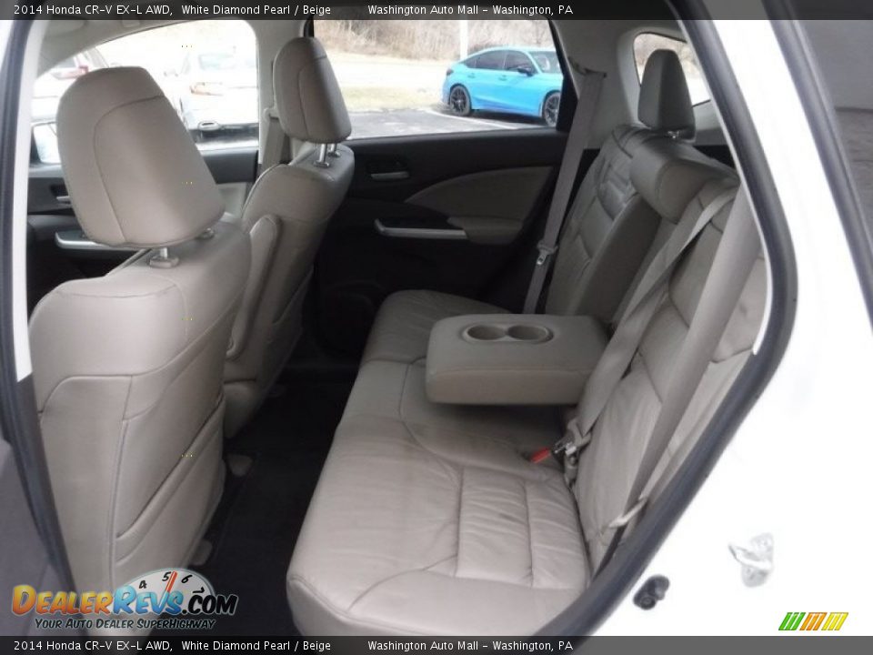 2014 Honda CR-V EX-L AWD White Diamond Pearl / Beige Photo #25