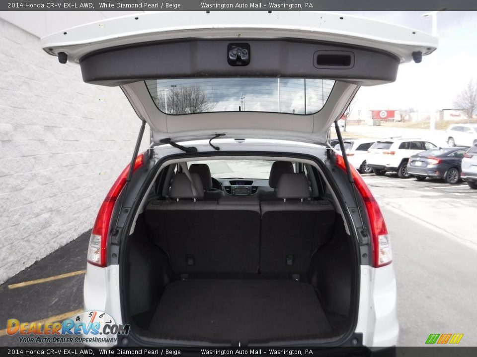 2014 Honda CR-V EX-L AWD White Diamond Pearl / Beige Photo #26
