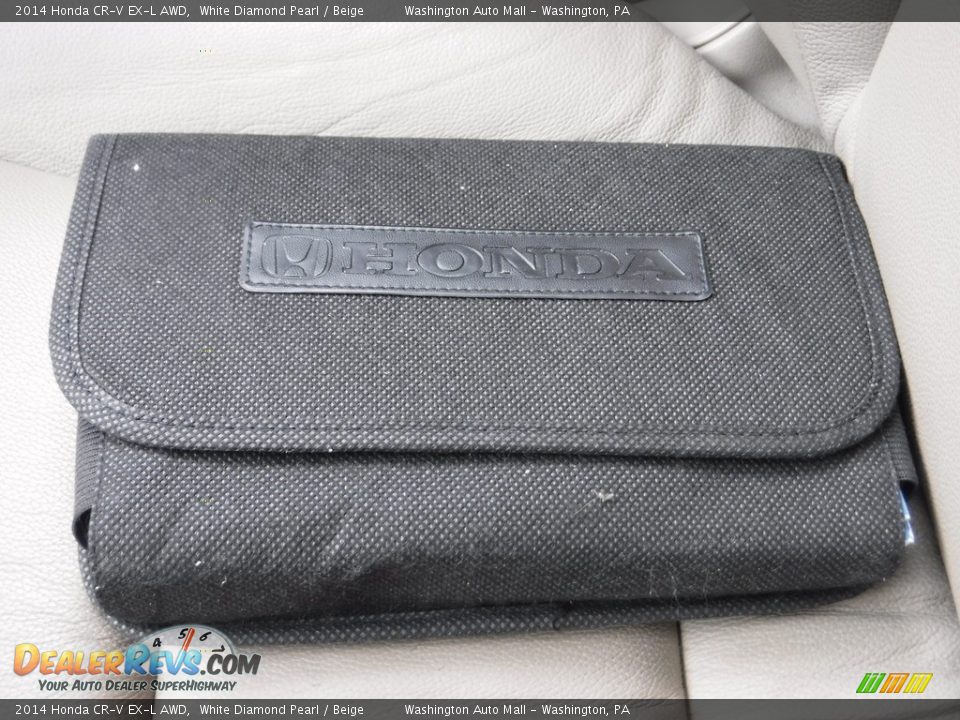 2014 Honda CR-V EX-L AWD White Diamond Pearl / Beige Photo #27
